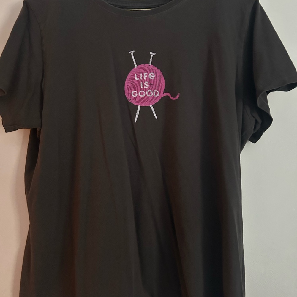 Life Is Good Charcoal Tee
